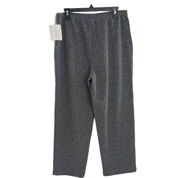 Liz Claiborne Pants Gray Tweed Wide Leg Business Slacks Womens Size Large Petite - Picture 4 of 7